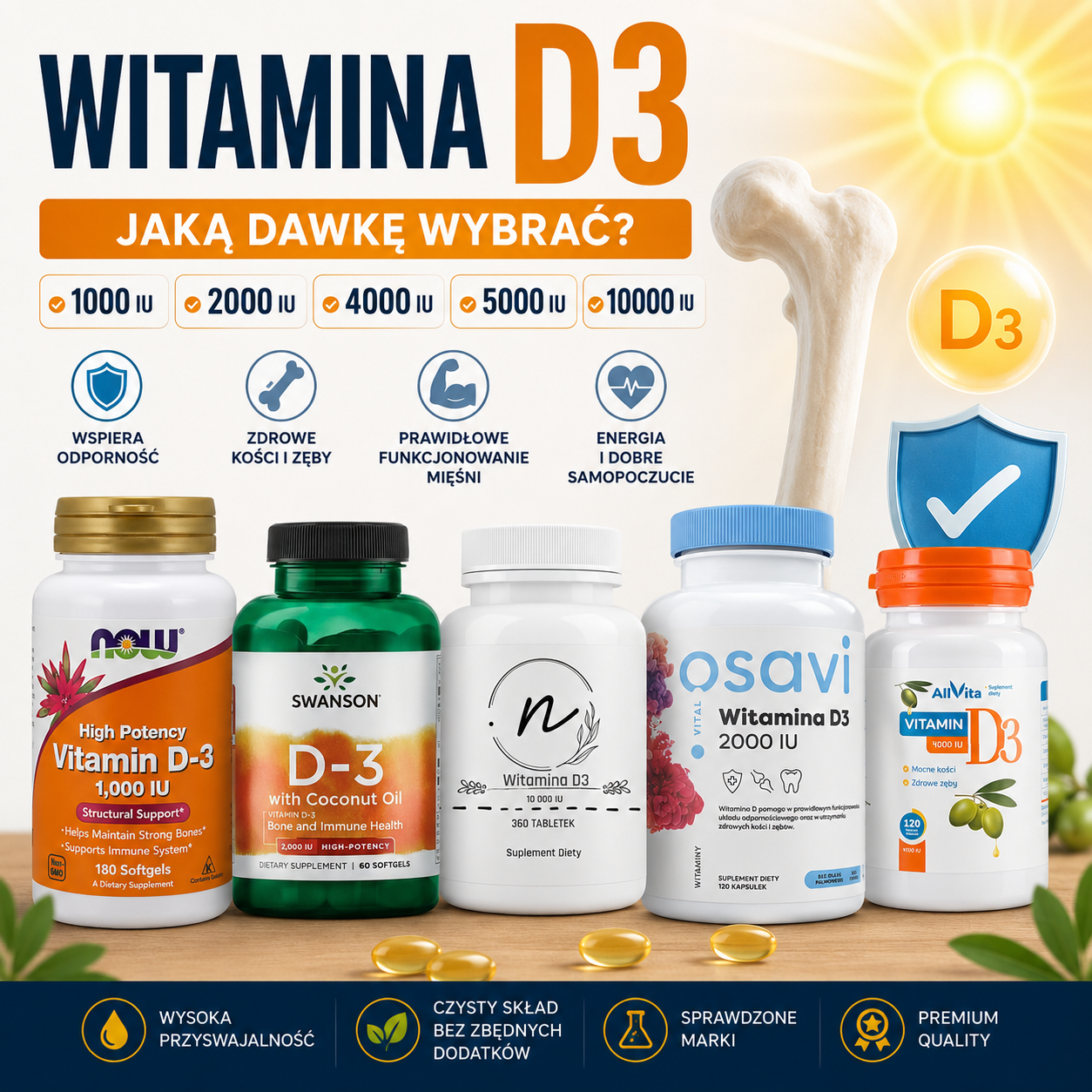 Witamina D3 – jaką dawkę wybrać?