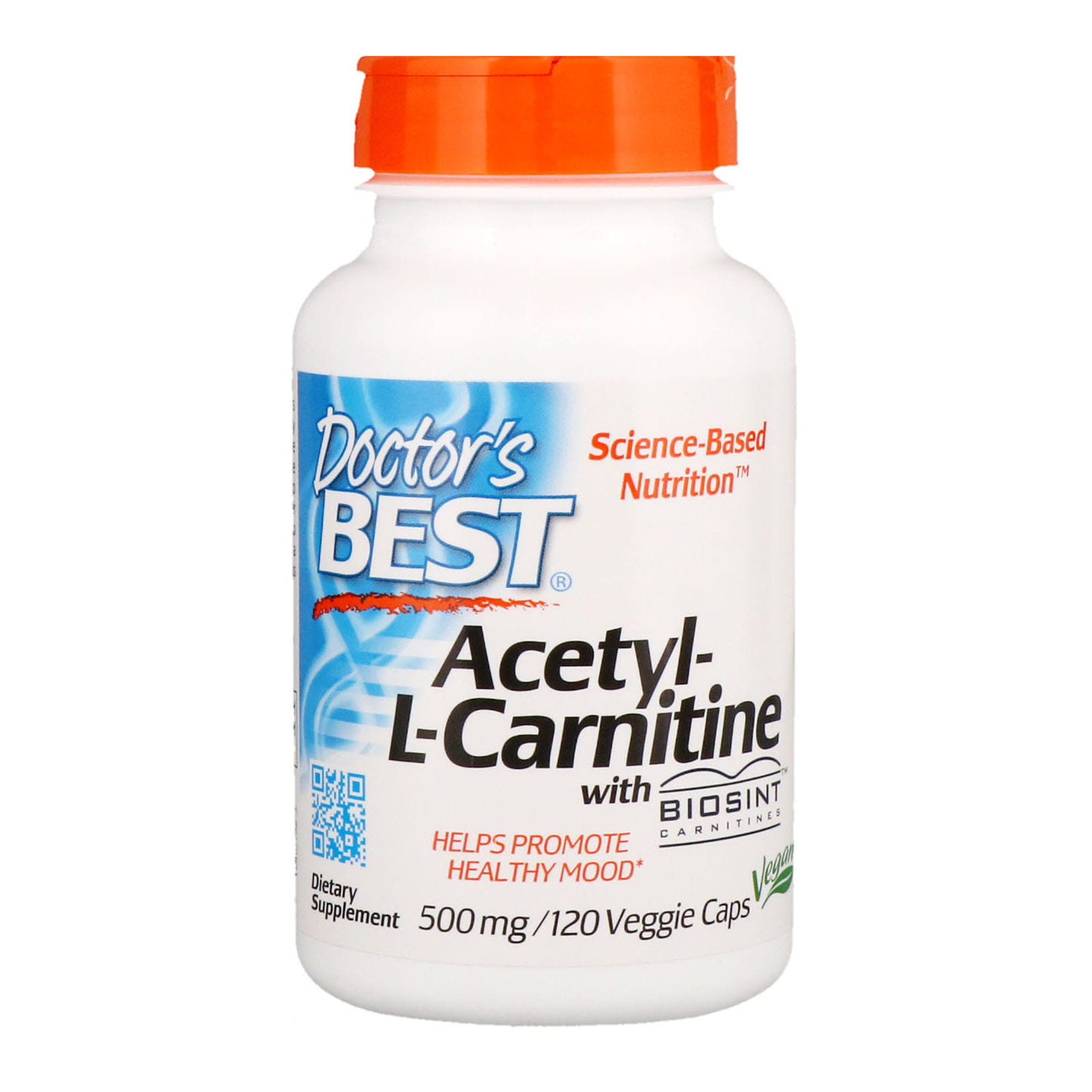 Acetyl LCarnitine with Biosint Carnitines 500mg 120 vcaps DrBest